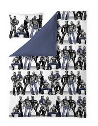 Finlayson Tom of Finland Blue Squad satiinipussilakanasetti