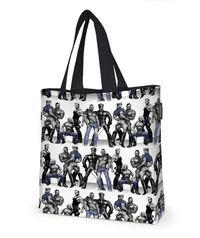 80221-4865-01-10; Finlayson Tom of Finland Blue Squad Kassi Musta / Sininen / 45x42 cm 