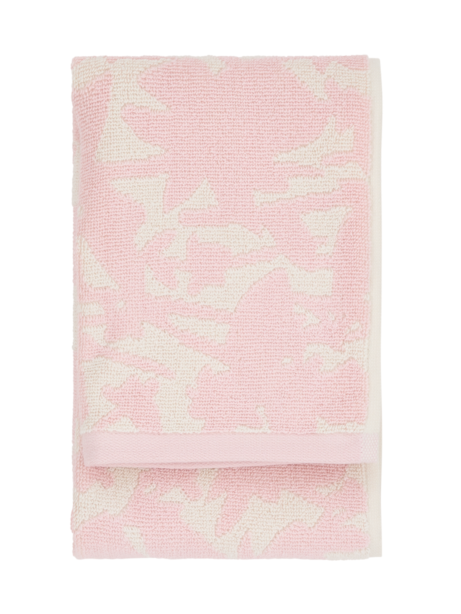 70087-5488-02-12; Finlayson Katveessa Käsipyyhe Vaaleanpunainen / Luonnonvalkoinen / 50x70 cm 
