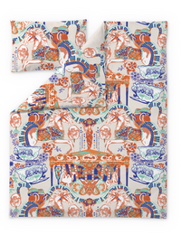 109209-8000; Finlayson Fanfaari Childrens Bedset Monivärinen / 120x160 + 40x60 cm 
