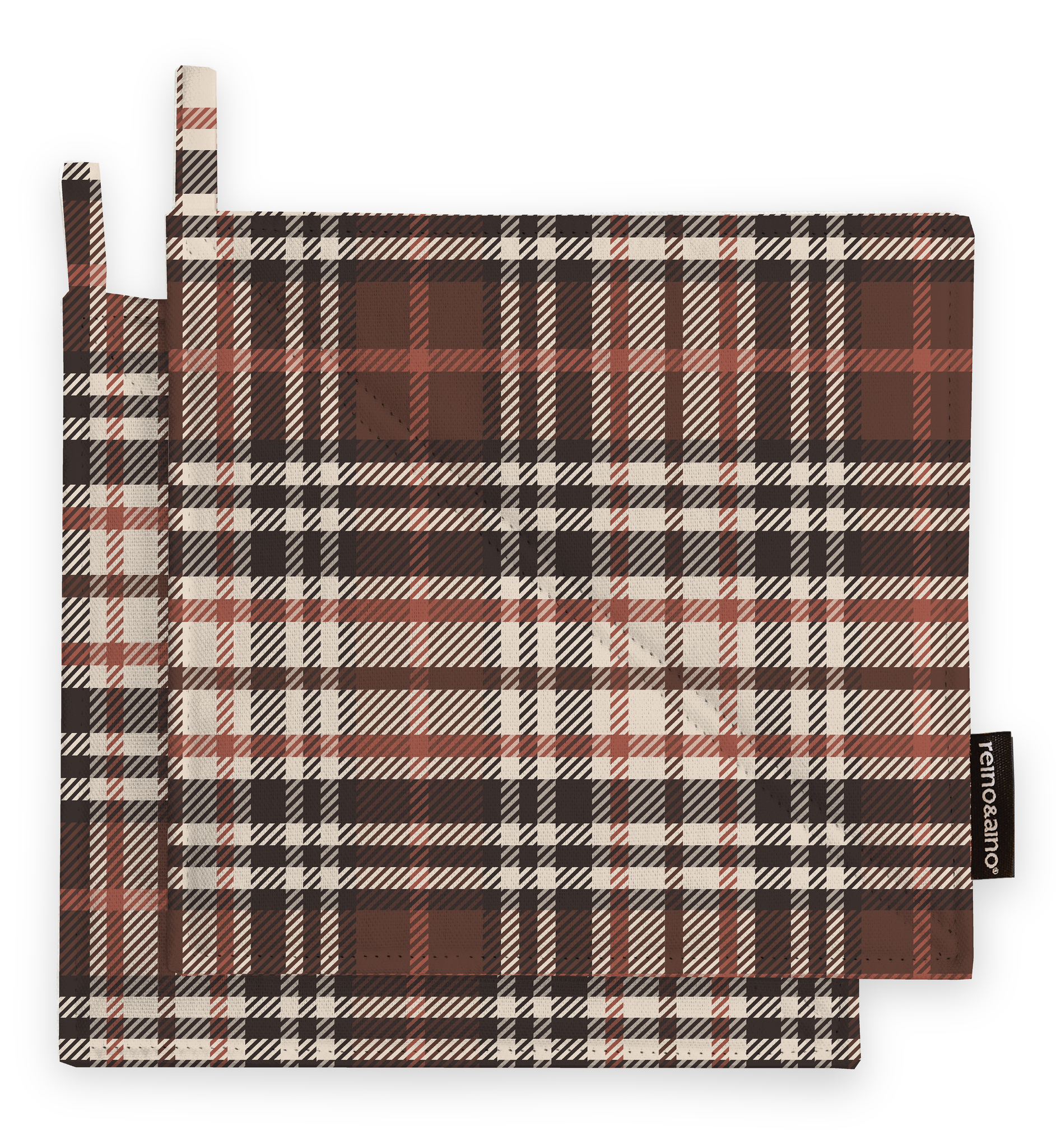 80019-1951-01-10; Finlayson Reino&Aino Patalappu 2kpl Ruskea / 22x22 cm 