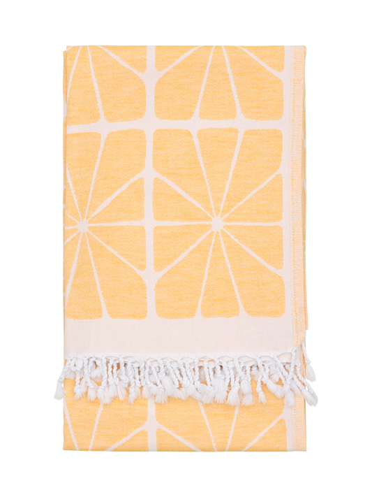 70187-4048-01-06; Finlayson Aurinko Hamam-kylpypyyhe Keltainen / 90x170 cm 