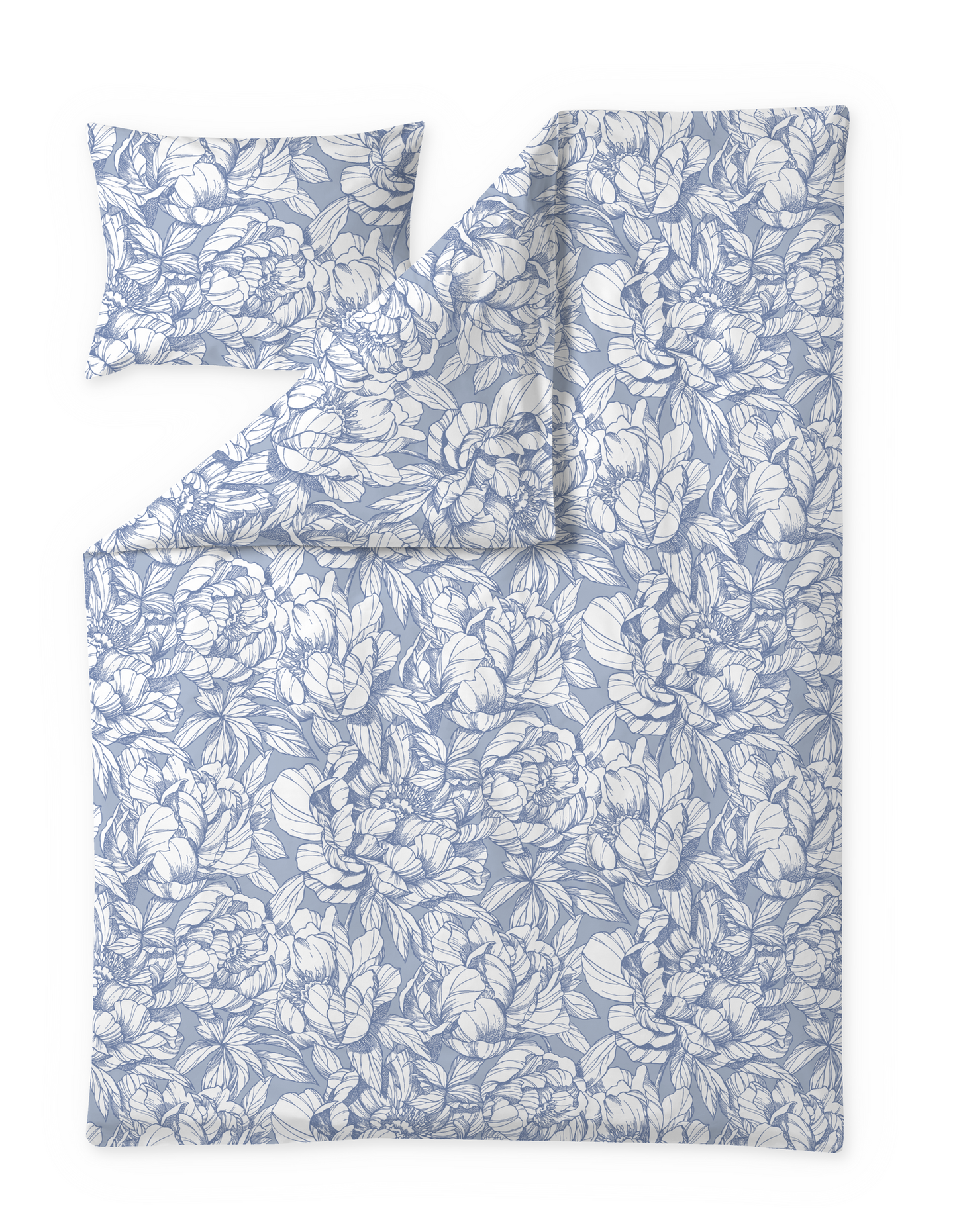 60714-5501-02-06; Finlayson Pioni Tencel-puuvillapussilakanasetti Sininen / 150x210 + 50x60 cm 