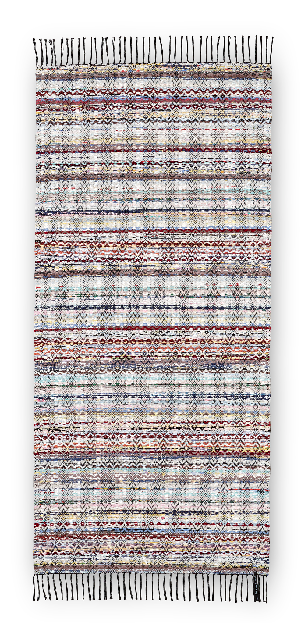 10070-0000-01-01; Finlayson - Kierrätetty Räsypala kierrätetty räsymatto Musta / Multi / 90x200 cm