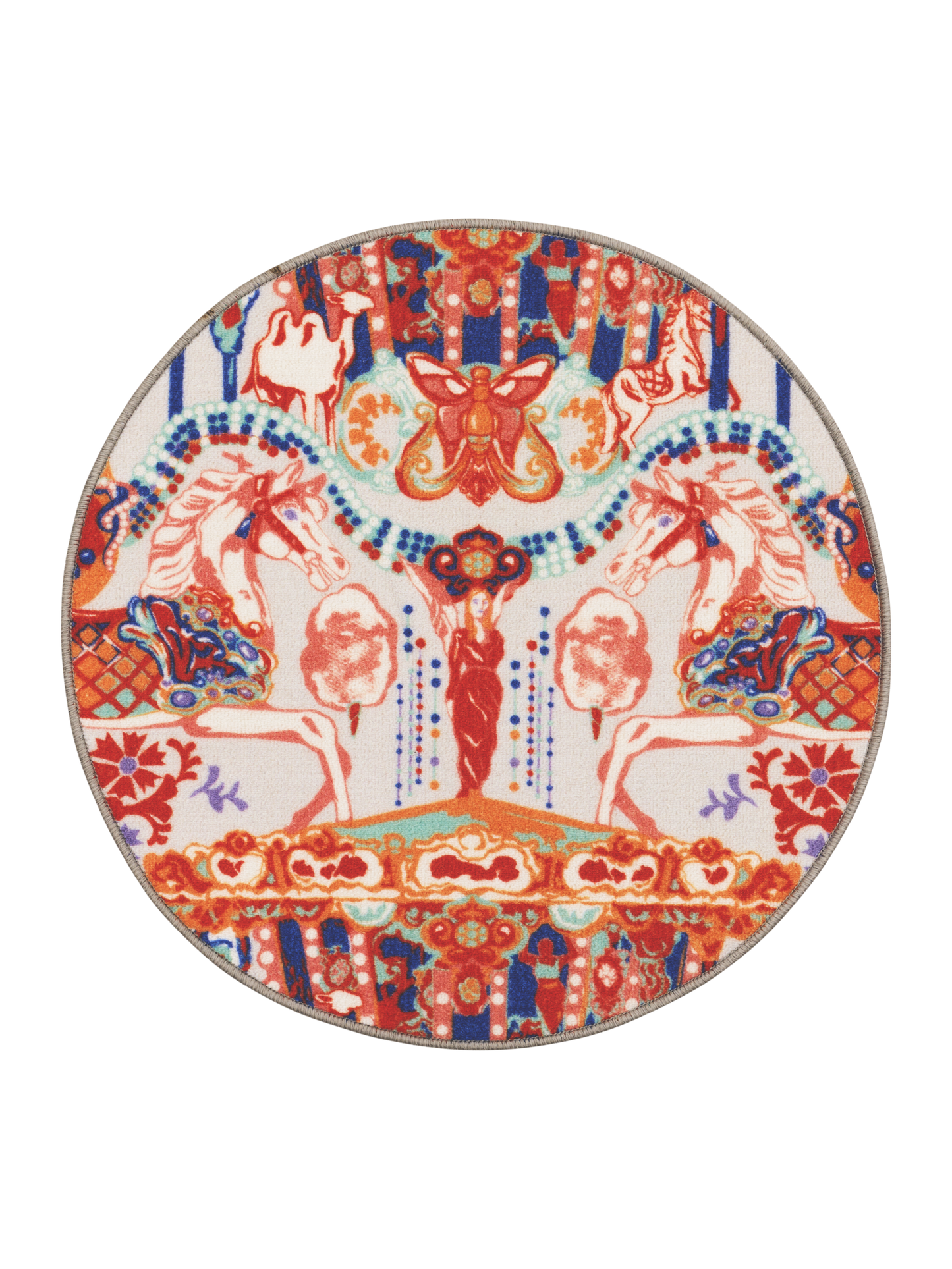 109221-8000; Finlayson Fanfaari Round Rug Monivärinen / Ø80 cm 