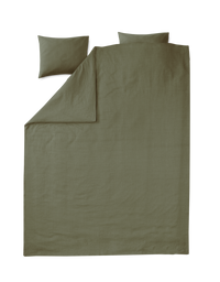 60765-0200-08-05; Finlayson Lino Parivuoteen pellavapussilakanasetti Jäkälänvihreä / 240x210 + 50x60 cm 