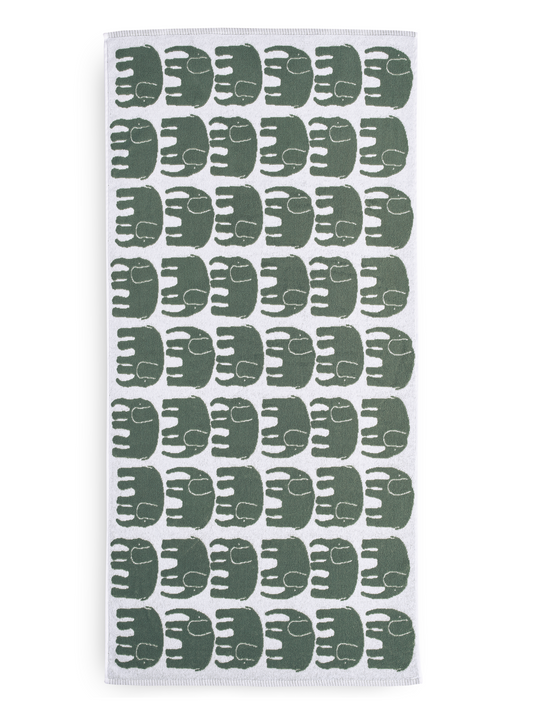 70564-4547-11-06; Finlayson Elefantti Kylpypyyhe Tummanvihreä / 70x150 cm 