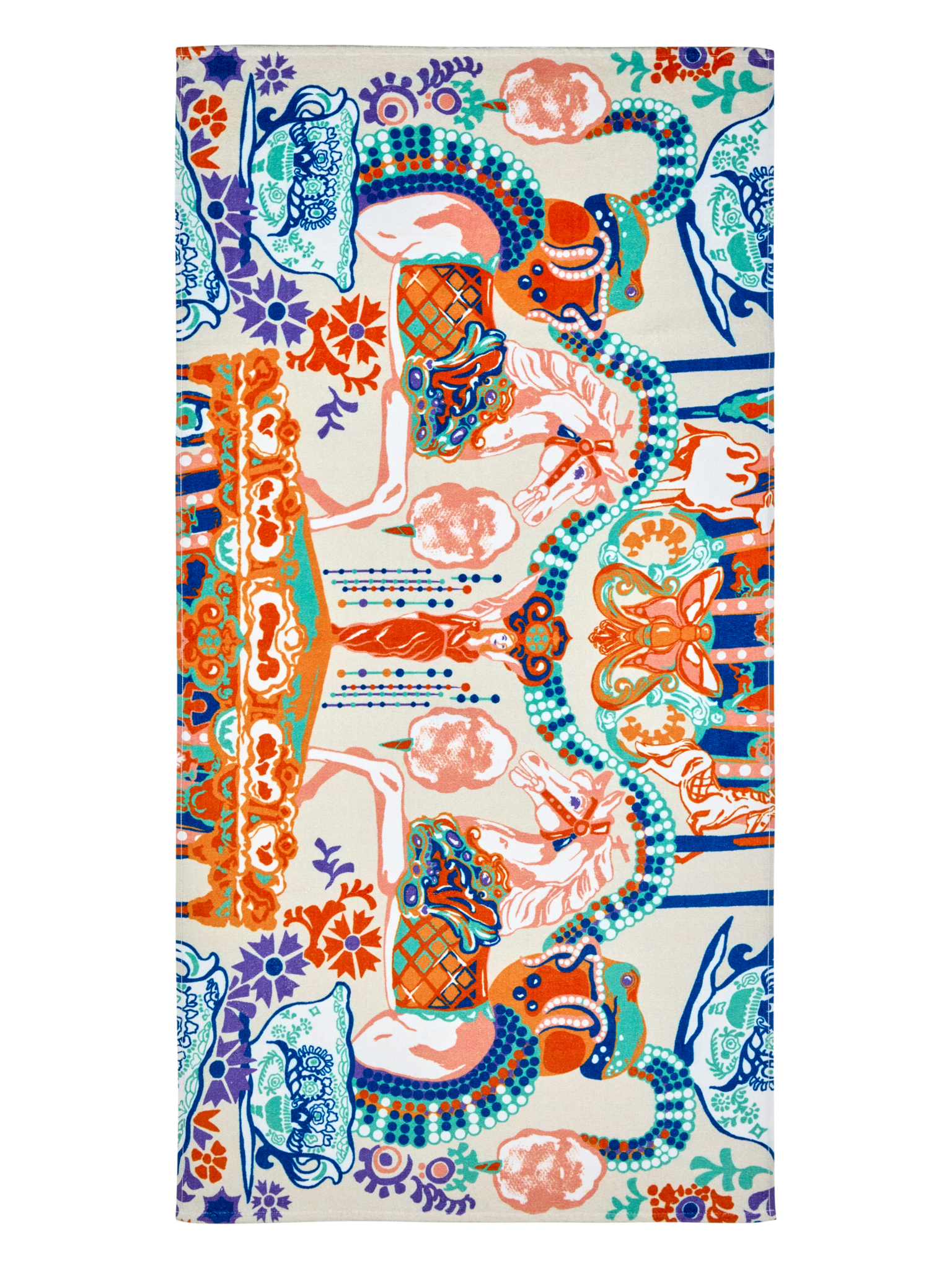 109216-8000; Finlayson Fanfaari Bath towel (Digiprint) Monivärinen / 70x140 cm 