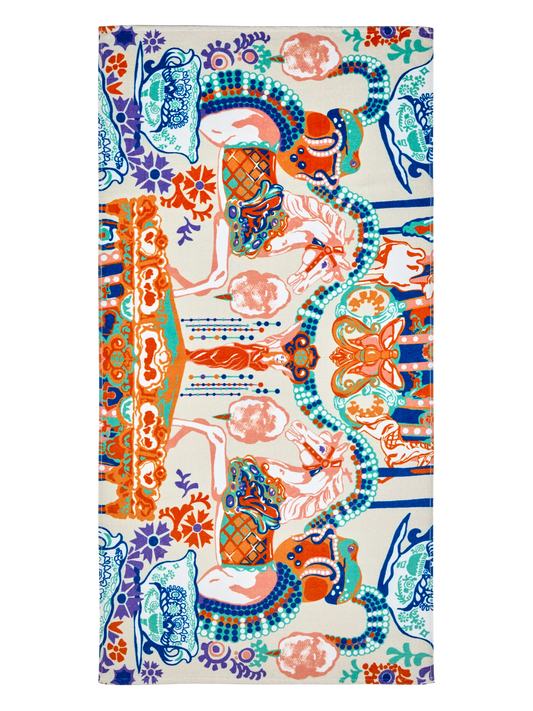 109216-8000; Finlayson Fanfaari Bath towel (Digiprint) Monivärinen / 70x140 cm 