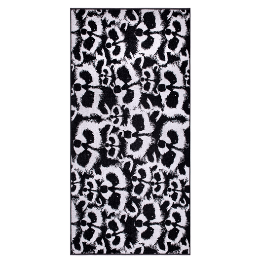 70556-4682-01-06; Finlayson Pesue pyyhe Musta / Valkoinen / 90x180 cm