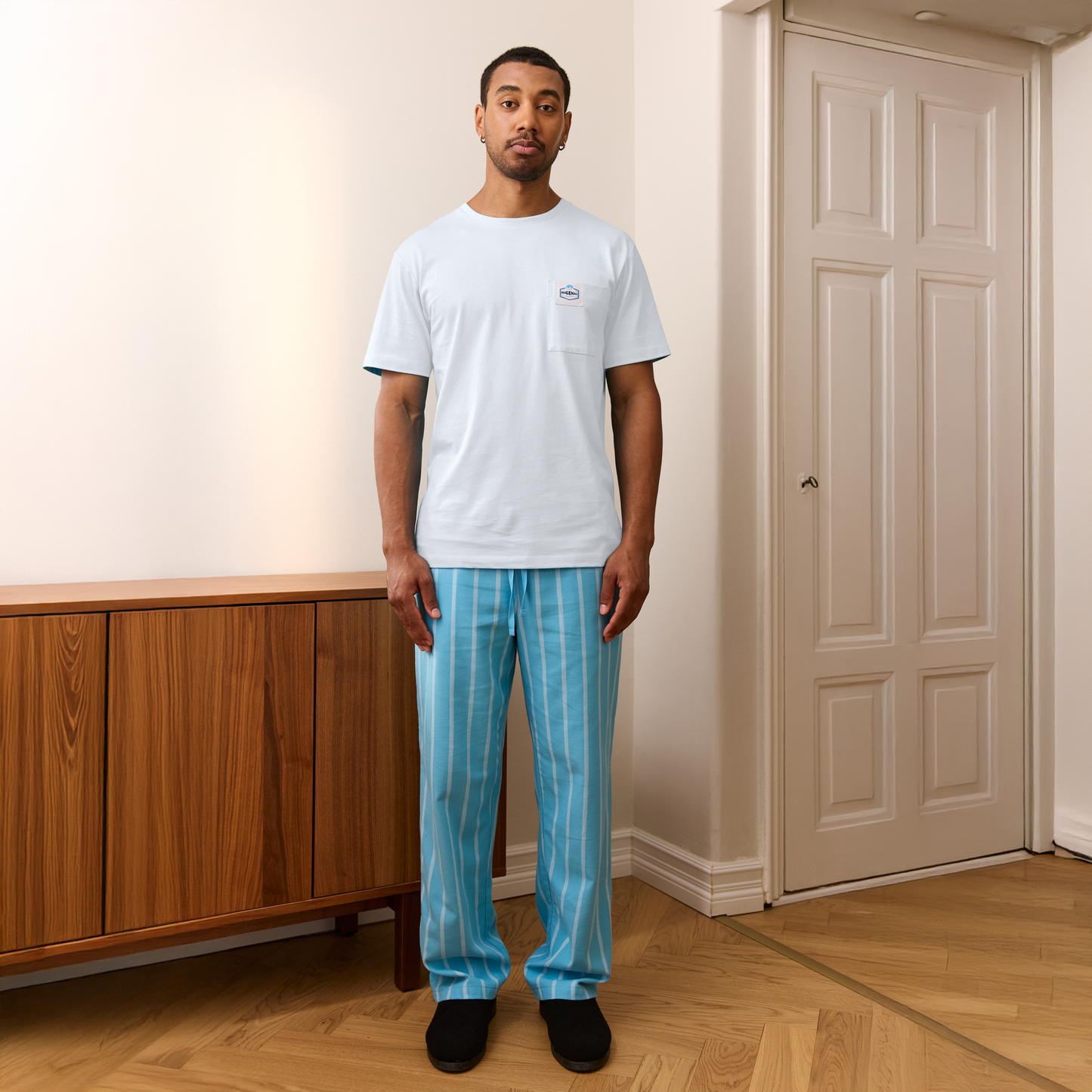 CL-FM10003-631-L; Finlayson Original Long Drink Pyjama Turkoosi / L 