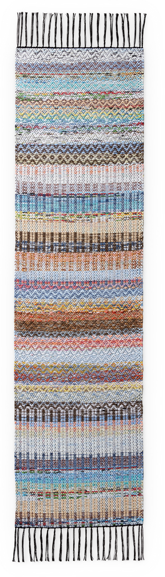 Finlayson - Kierrätetty Räsypala kierrätetty räsymatto Musta / Multi / 45x180 cm