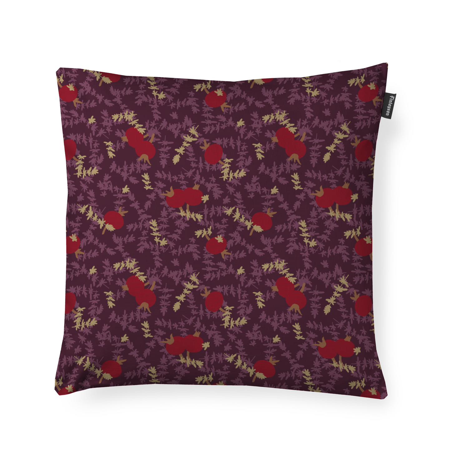 80813-5498-01-04; Finlayson Ruusunmarja Koristetyynynpäällinen Luumu / 48x48 cm 