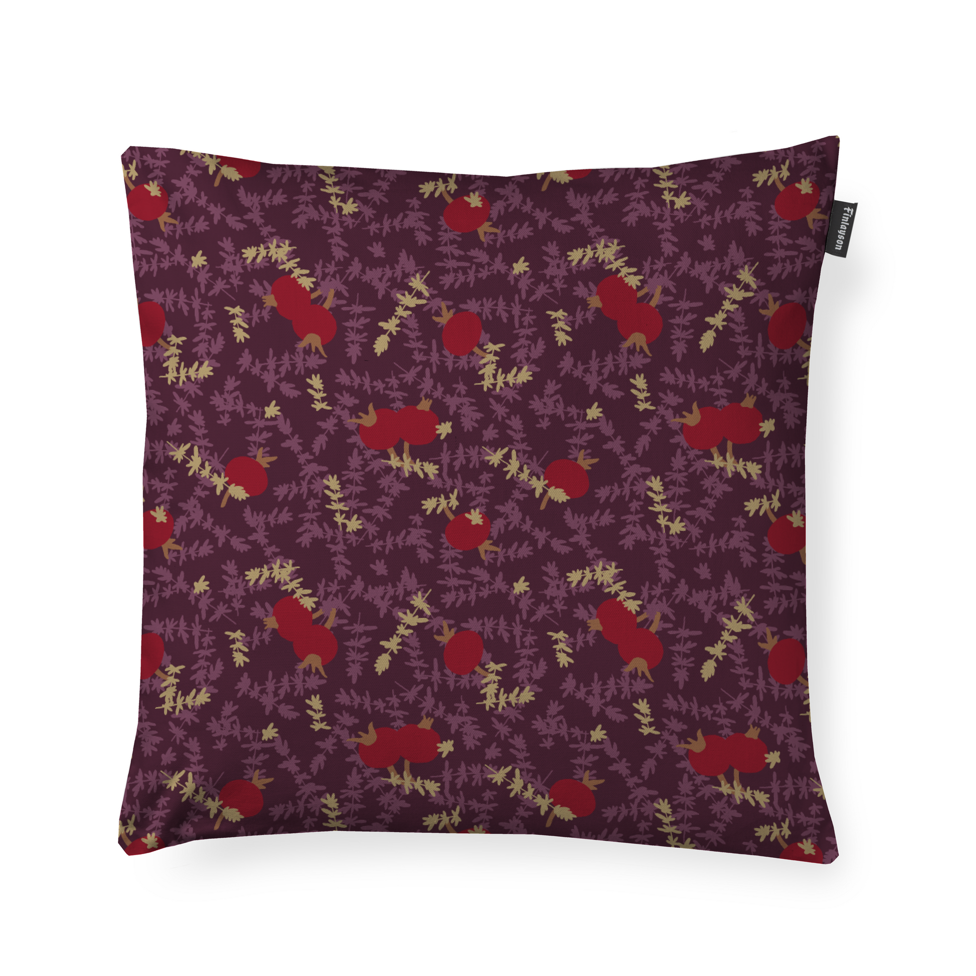 80813-5498-01-04; Finlayson Ruusunmarja Koristetyynynpäällinen Luumu / 48x48 cm 