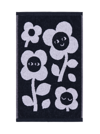 70562-5496-01-12; Finlayson Riemu Käsipyyhe Musta / Valkoinen / 30x50 cm 