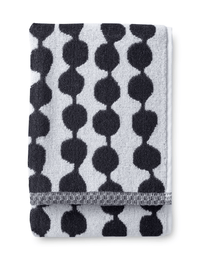 70073-4654-01-12; Finlayson Pampula pyyhe Musta / Valkoinen / 50x70 cm