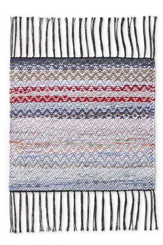 Finlayson - Kierrätetty Räsypala kierrätetty räsymatto Musta / Multi / 45x45 cm