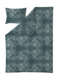 60714-4546-13-06; Finlayson Viktoria Tencel-puuvillapussilakanasetti Petrooli / Aqua / 150x210 + 50x60 cm 