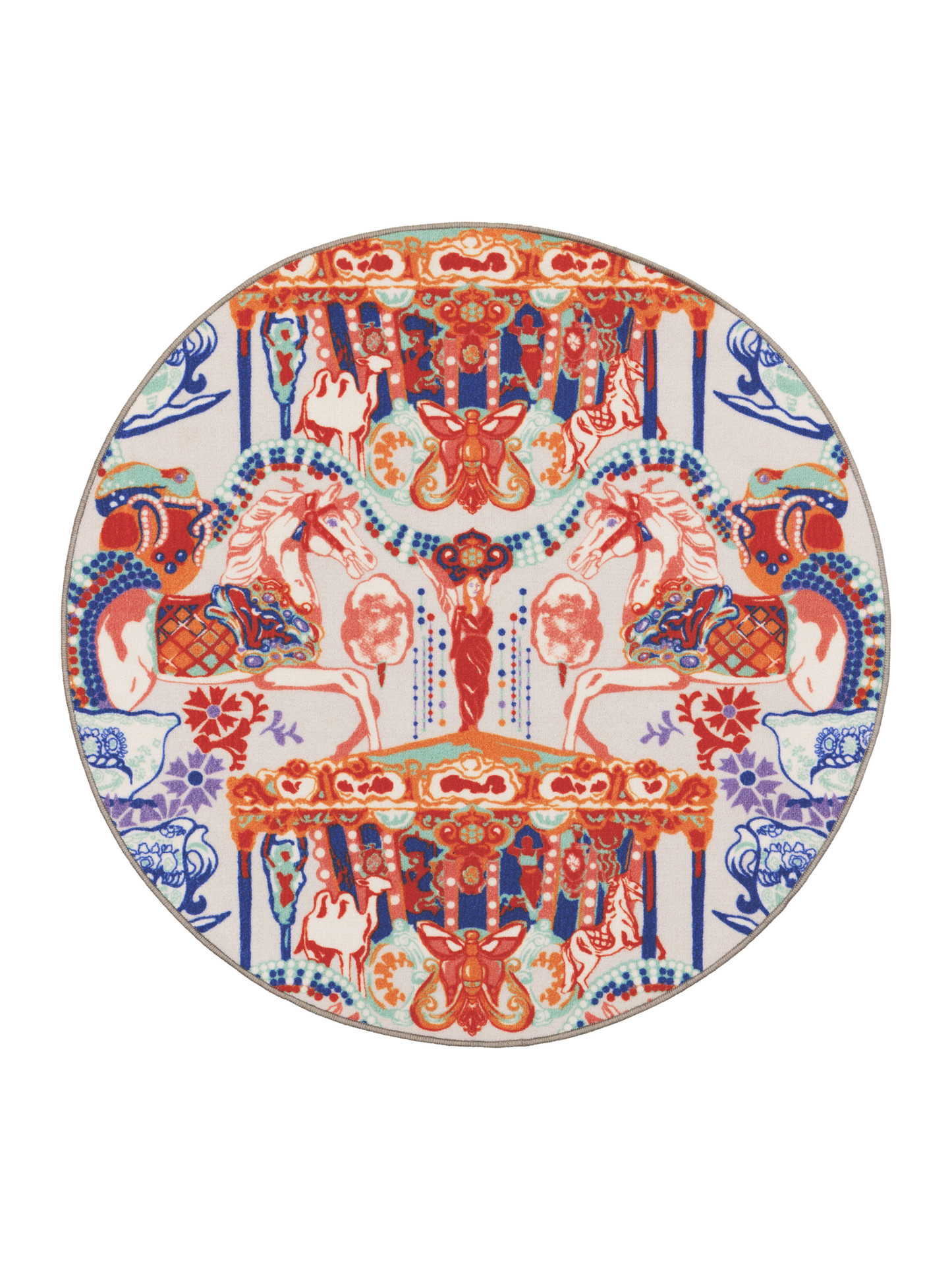 109222-8000; Finlayson Fanfaari Round Rug Monivärinen / Ø133 cm 