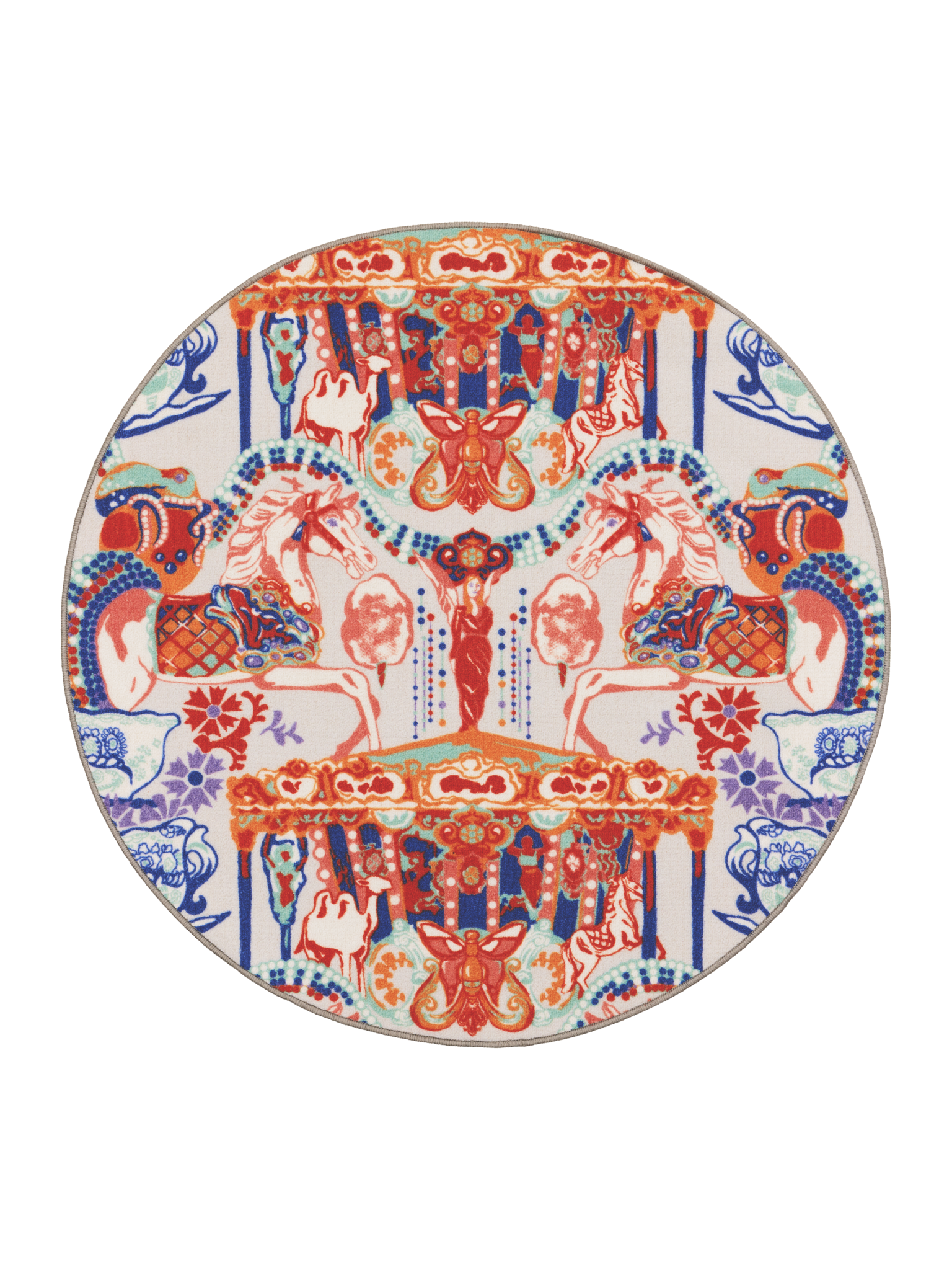 109222-8000; Finlayson Fanfaari Round Rug Monivärinen / Ø133 cm 