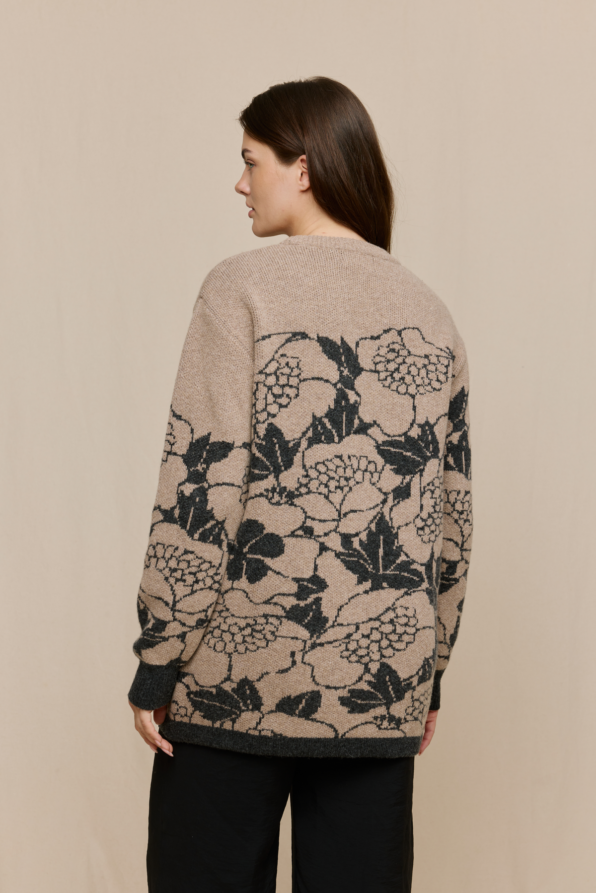 FW51006-198-S_6; Finlayson Annukka Neule Beige / Harmaa / S 