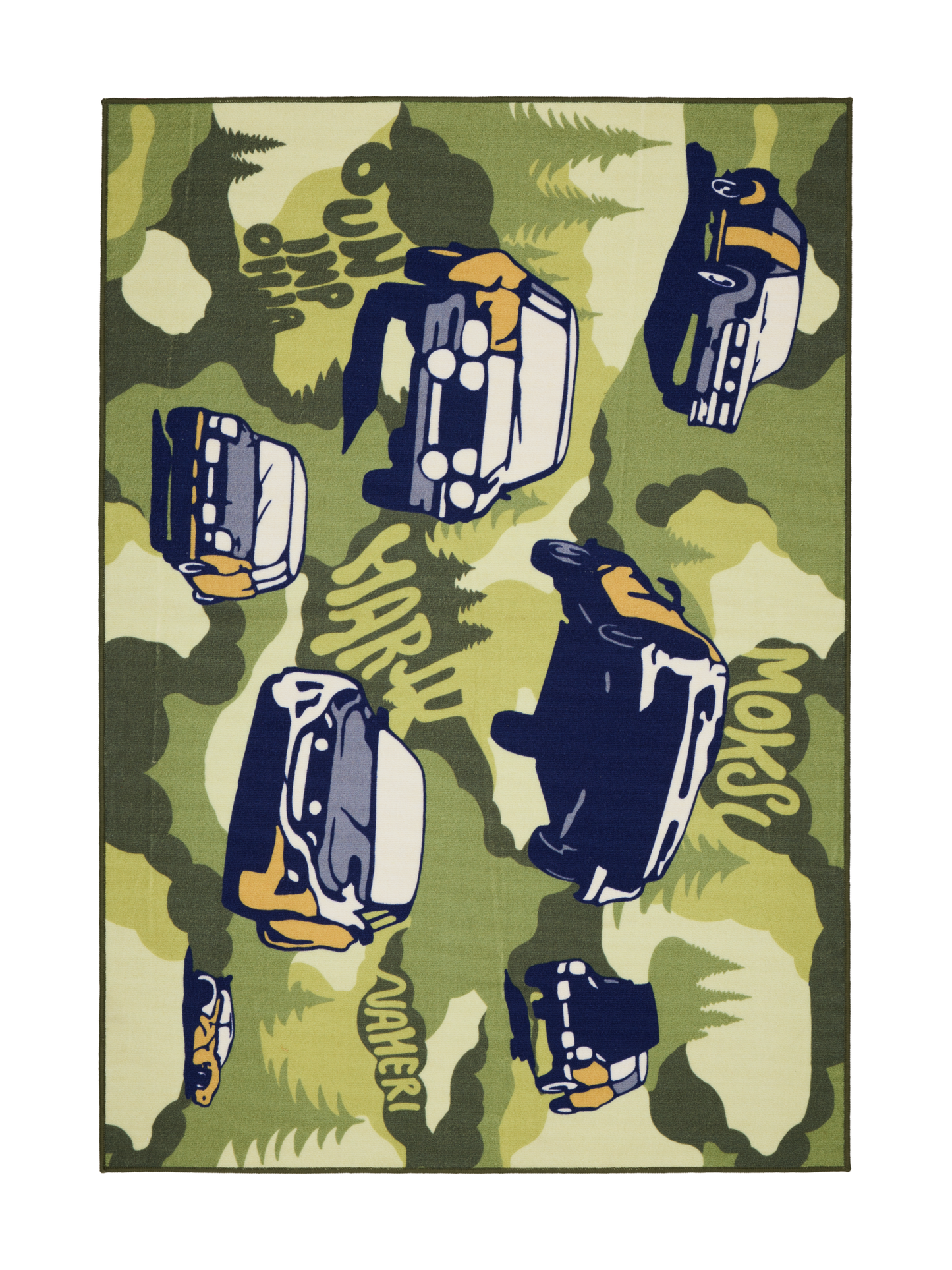 109404-7303; Finlayson Ralli Midfloor Rug Vihreä / 133x190 cm 