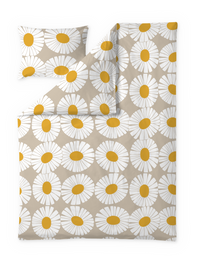 60652-5516-04-06; Finlayson Valo Pussilakanasetti Hiekka / Tummankeltainen / 150x210 + 50x60 cm 