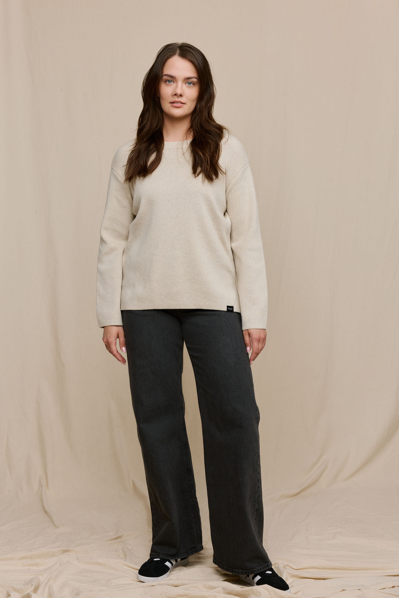 FW51001-051-M_4; Finlayson Eini Neule Vaalea khaki / M 