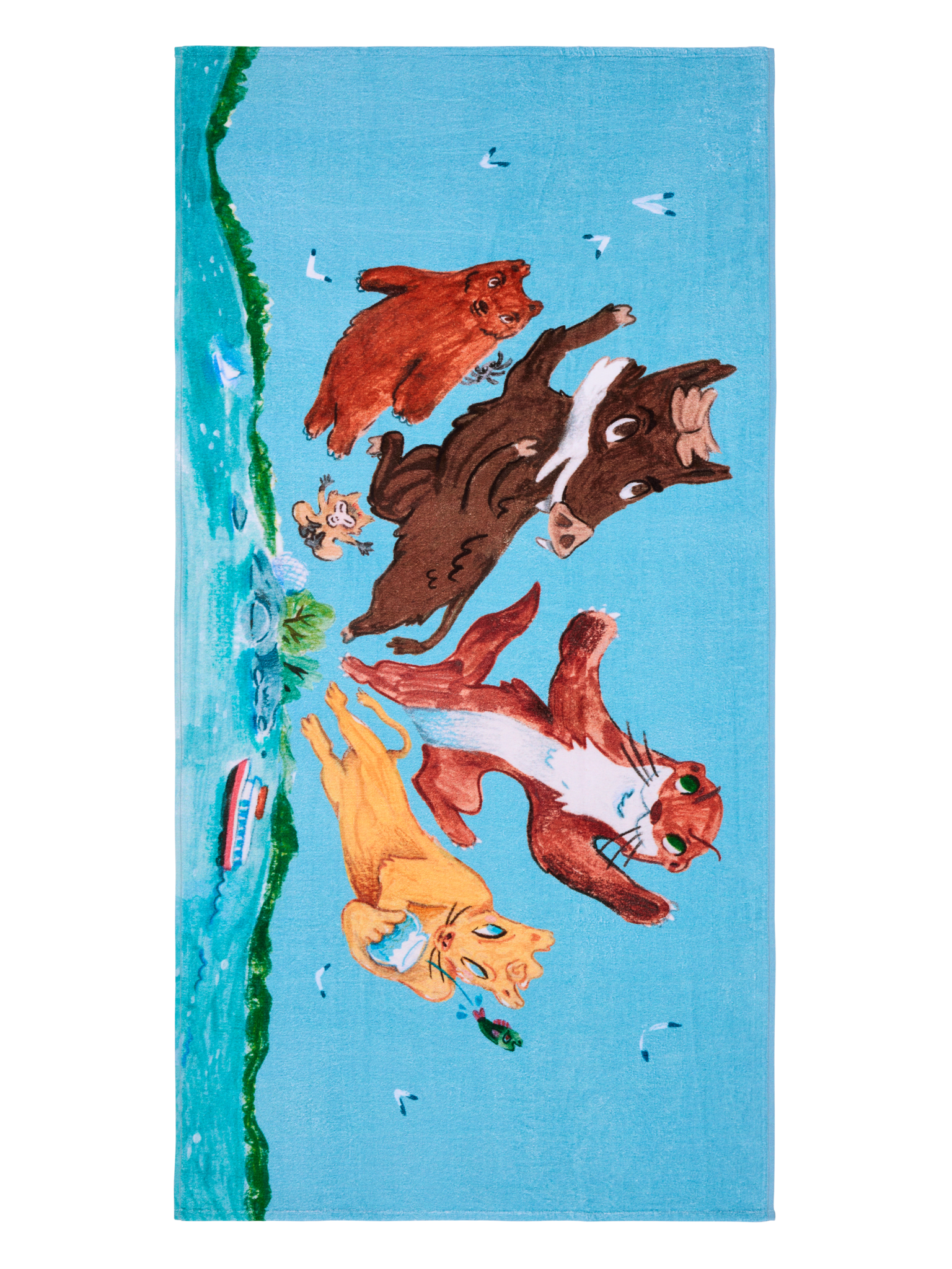 70506-5507-01-06; Finlayson Eläinten saari Käsipyyhe Monivärinen / 70x140 cm 